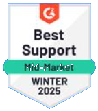 G2 Best Support Mid-Market Winter 2025